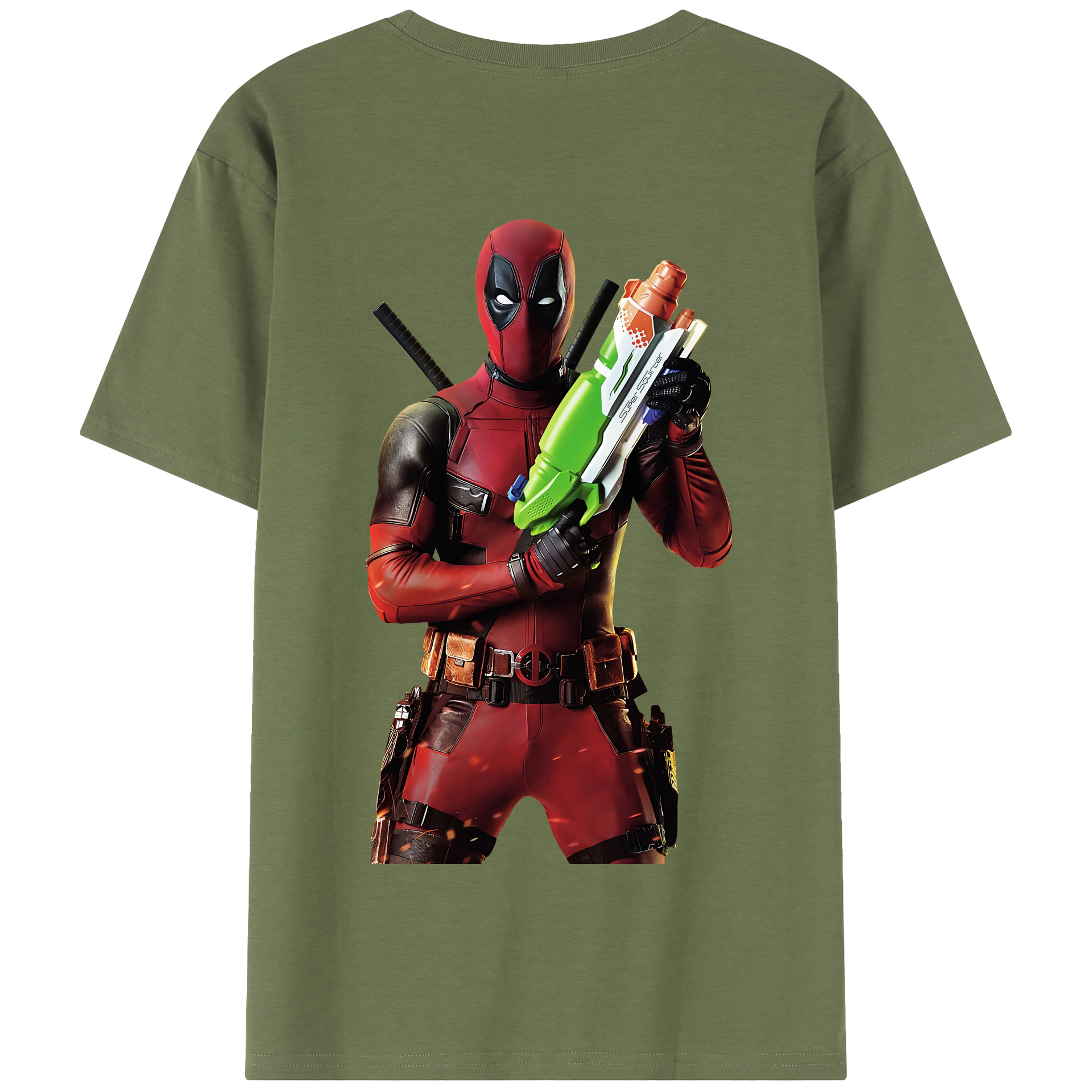 （画像用） Deadpool デッドプール 綿100％半袖Tシャツ（背面プリント）